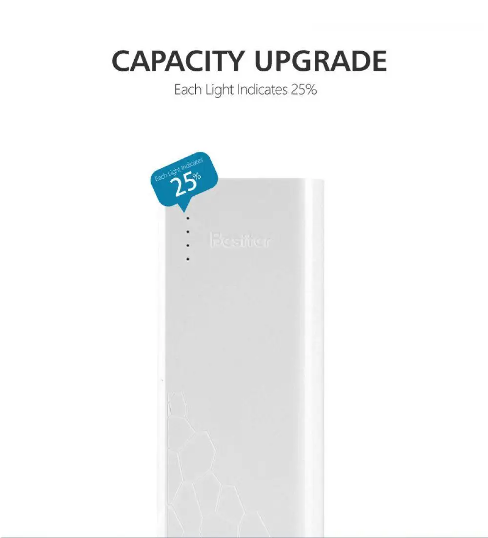 Besiter Power Bank 16000 мАч простой дизайн портативное зарядное устройство двойной выход