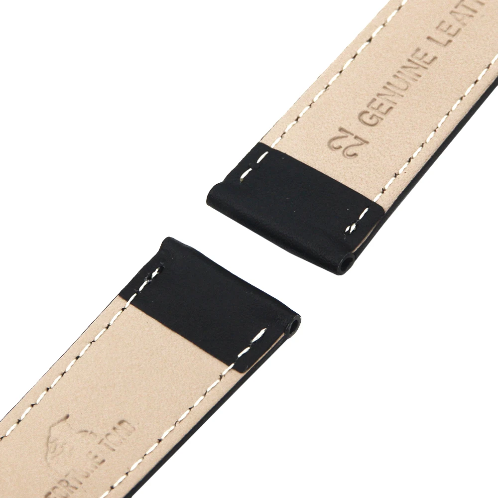 Genuine Leather Watch Band 18mm for Huawei Watch / Fit Honor S1 Stainless Steel Pin Clasp Strap Wrist Loop Belt Bracelet Black