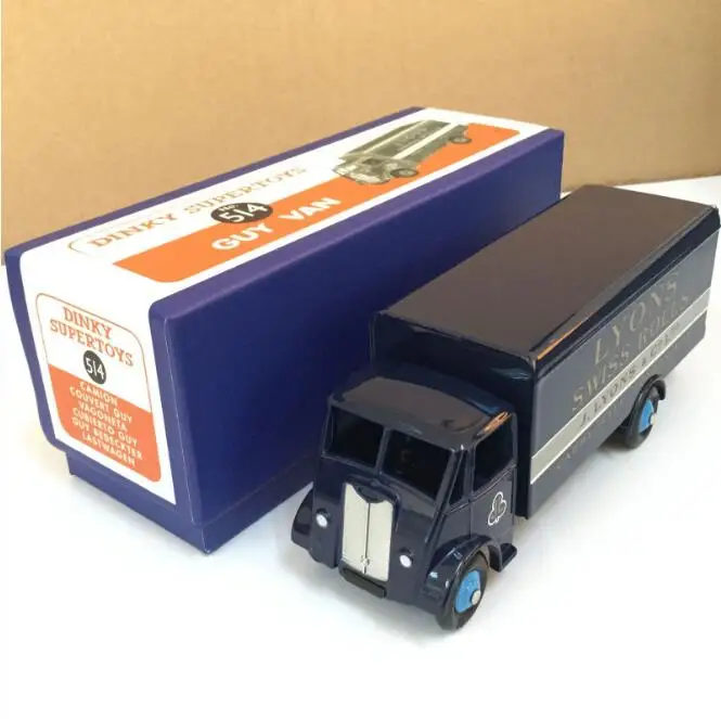 Дефект 2 шт Atlas Подержанные DINKY игрушки 32AN REMORQUE & SUPERTOYS 514 GUY VAN DIECAST модель автомобиля