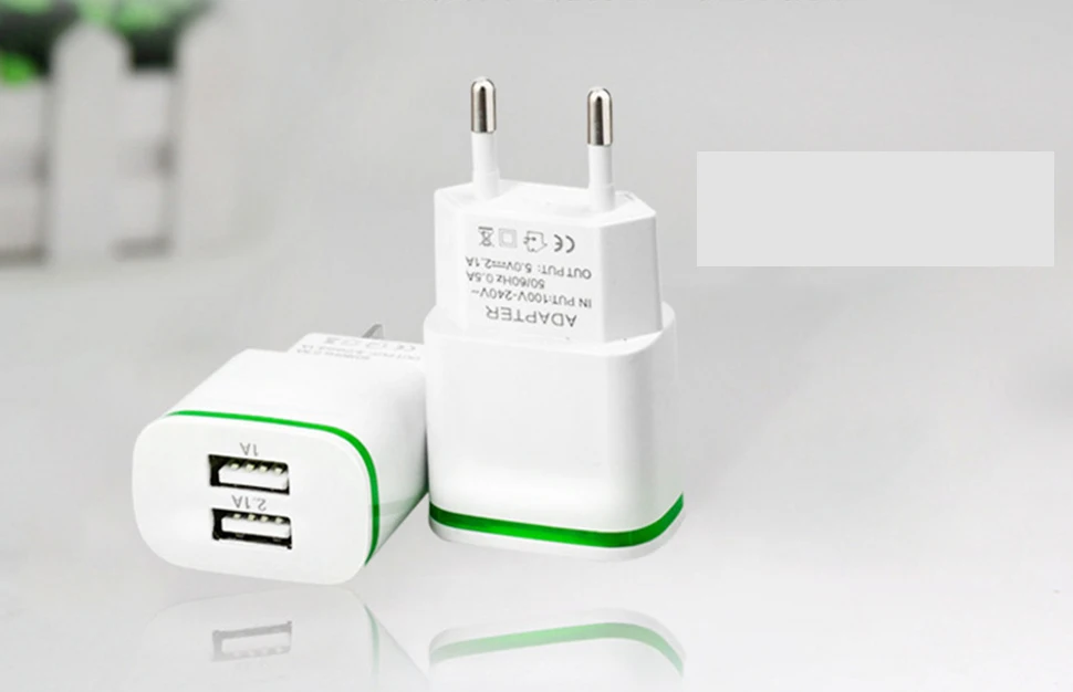 5 В 2.1a Smart Travel двойной 2 USB Зарядное устройство адаптер стены Портативный ЕС разъем