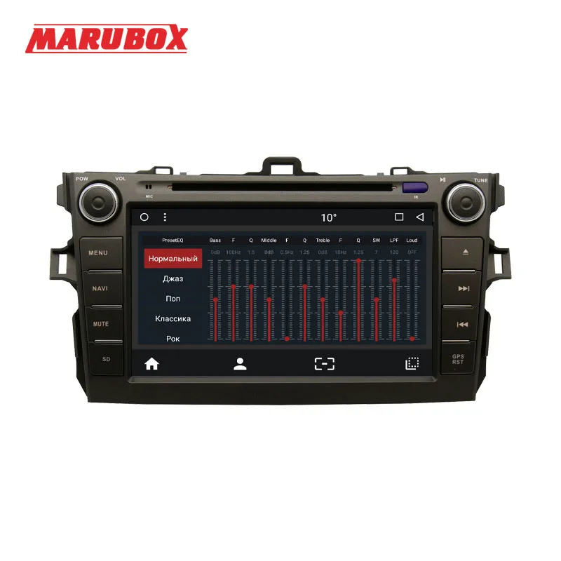 MARUBOX 8A105MT3 автомобильный мультимедийный плеер для Toyota corolla 2007 2011 четырехъядерный