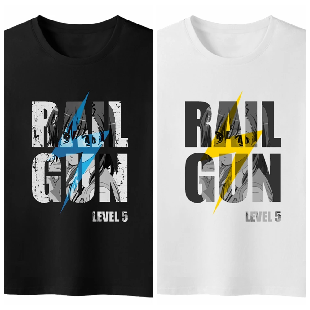 

MGFHOME Anime JK A Certain Scientific Railgun Misaka Mikoto tshirt t shirt Cosplay T-Shirt Tops Tee Shirt Women Men
