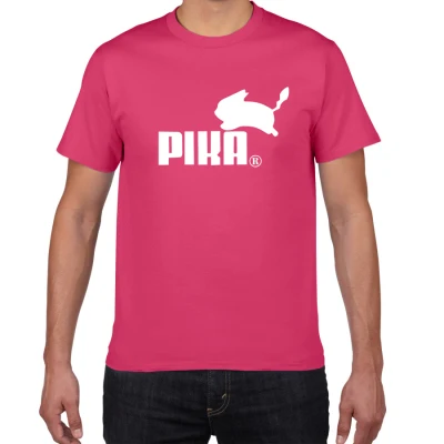 fuchsia Забавная футболка, милые футболки homme Pumba/Pira, мужские хлопковые топы с короткими рукавами, крутая футболка, летний Трикотажный костюм, футболка для мужчин - Цвет: fuchsia