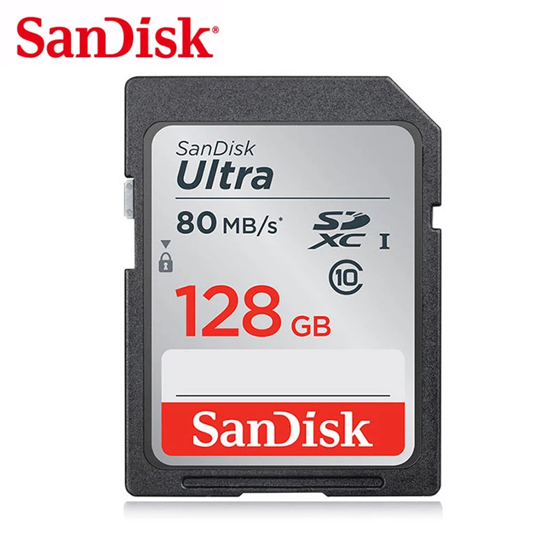 SanDisk SD карта 64 Гб флэш-карта памяти 128 ГБ 256 ГБ SDXC 16 Гб оперативной памяти, 32 Гб встроенной памяти SDHC SLR SD карты USH-I Class10 для спортивной экшен-камеры 4 K Full HD цифровая Камера