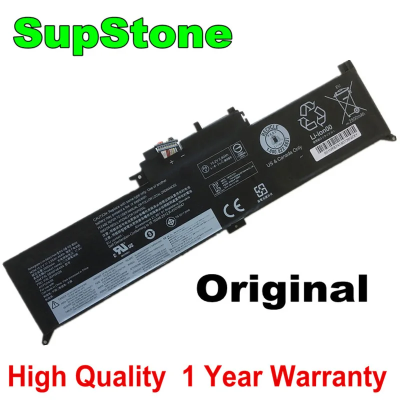 Аккумулятор для ноутбука SupStone 44Wh 00HW026 00HW027 Lenovo ThinkPad Yoga 260 370 X380 01AV432 01AV434 SB10F46465 SB10K97589