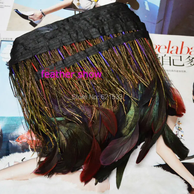 2 м/лот! 14 см Высота разноцветный оболочка Петушиный Хвост отделка перьями с