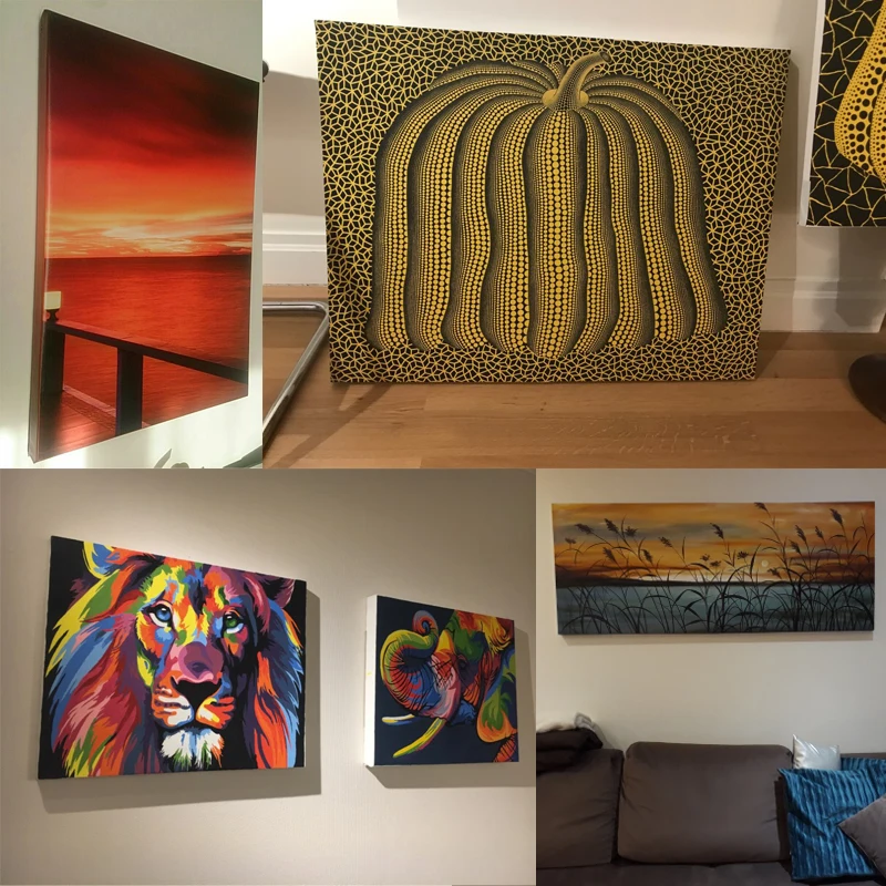 

Natural Wooden DIY Frame For Canvas Painting Posters Photos Pictures, Easy to Assemble, Wall Frame Custom Frame Longlife Wood