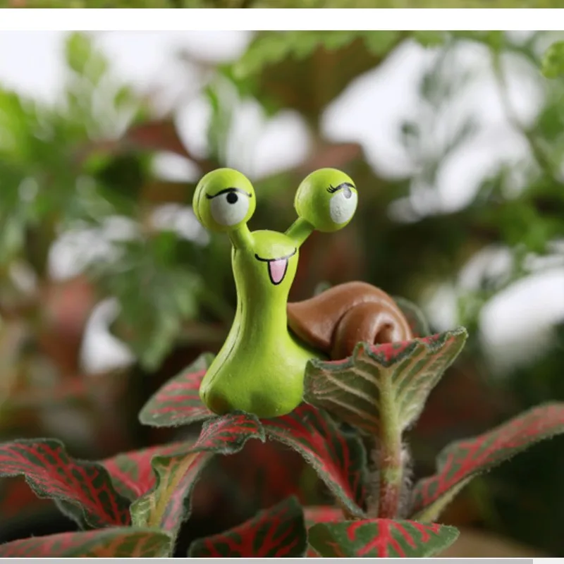 10pieces Funny Big Eyes Snail Ornaments Flowerpot Plants Cute Realistic Micro Landscape Small Home Office Decoration | Дом и сад