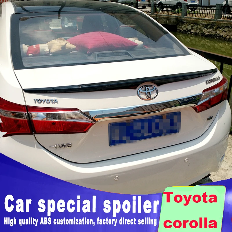 

Новый дизайн для Toyota corolla 2014 2015 2016 2017 2018, спойлер на задний багажник, крыло, хвост, высокое качество ABS, Праймер, краска цвета