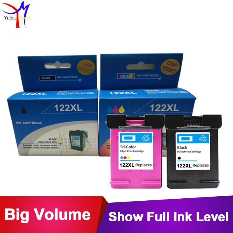 2 шт. Картридж для hp122 Совместимый HP Deskjet 1000 1050 2000 2050 s 3050A 3052A 3054 1010 1510 2540 122|ink