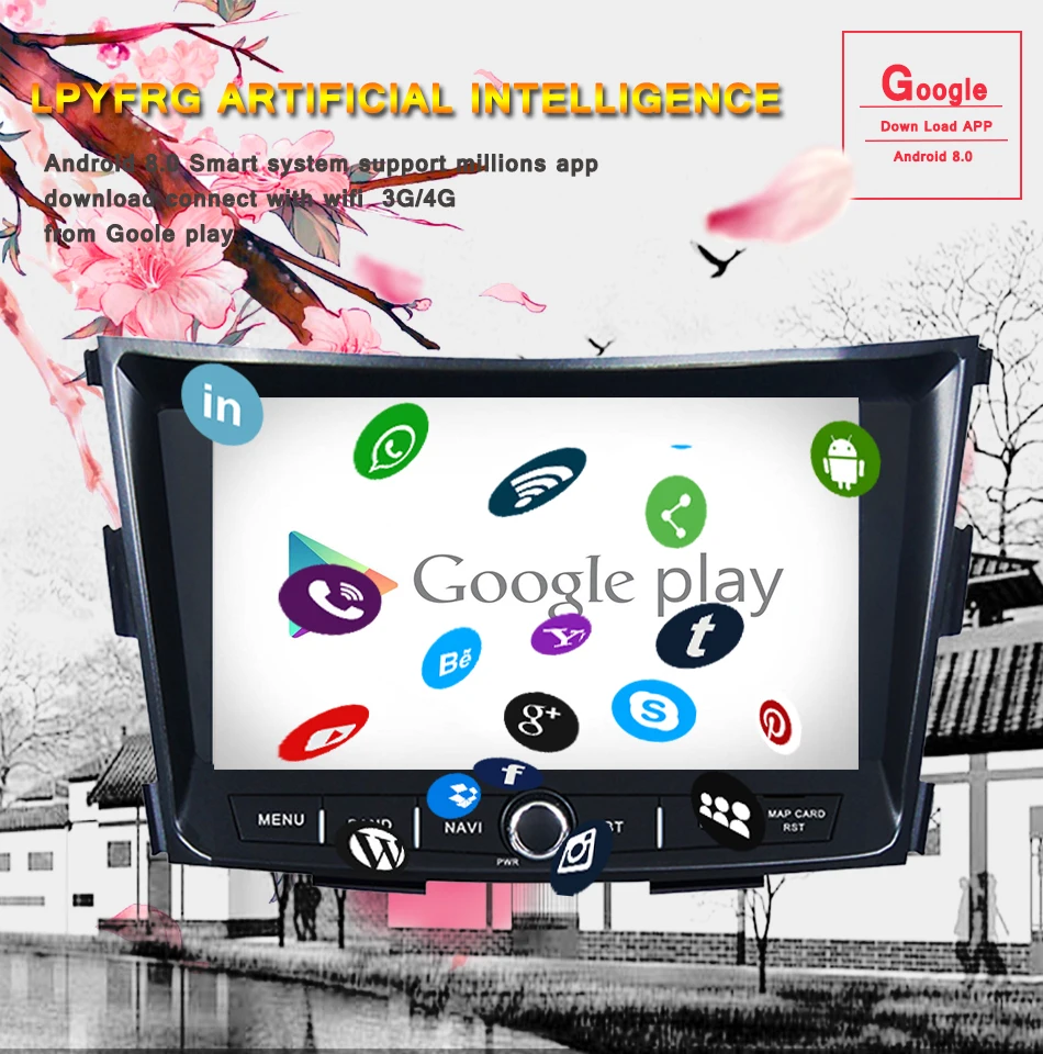 2 Din 4G ram Android 9,0 Восьмиядерный автомобильный без DVD gps навигатор для Ssangyong Tivoli/Rexton- автомобильный стерео Авто Аудио