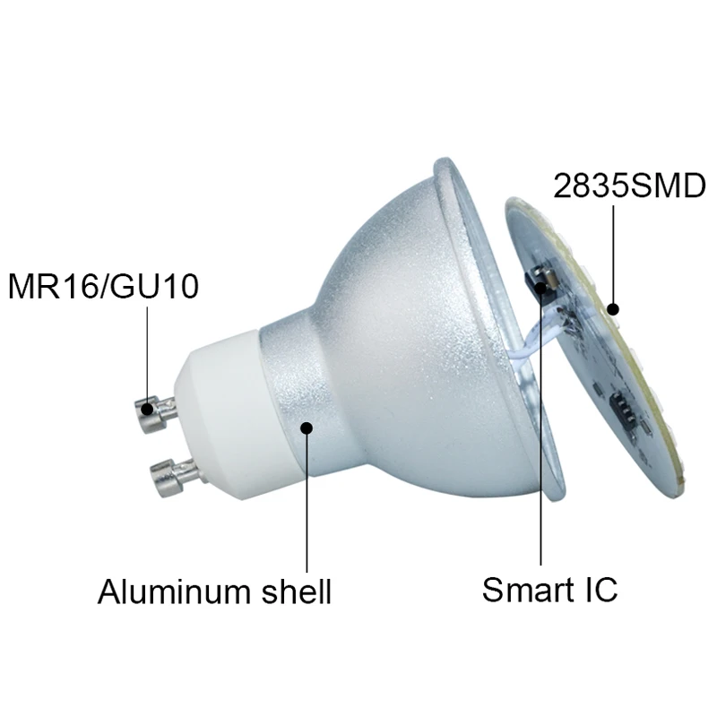 Светодиодный диодный прожектор MR16 GU10 5 Вт 7 9 220 В SMD 2835 60 70 80 дюймов | Лампы и