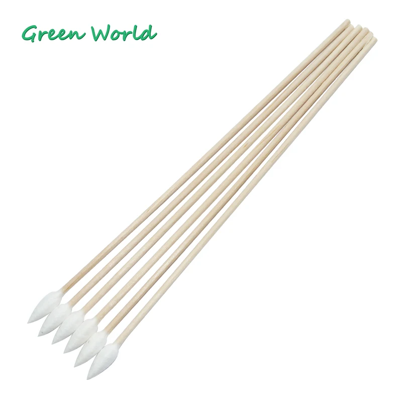 Зеленый мир 100 шт./лот 6 дюймов оружейная Чистящая ватные тампоны большой