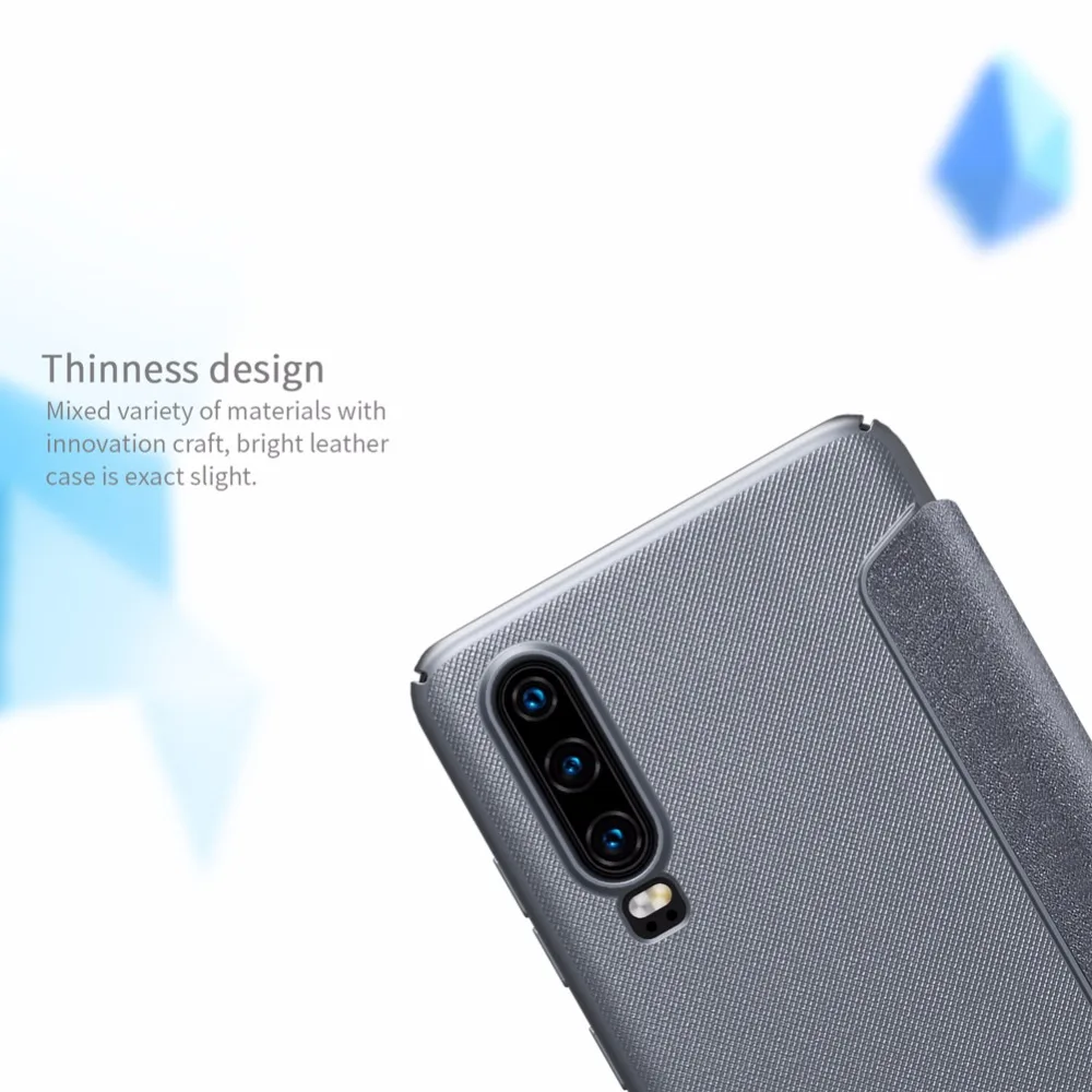 Чехол P30 для huawei P30 NILLKIN, роскошный блестящий кожаный чехол-книжка, умный чехол с окошком, задняя крышка, чехол для huawei P30, чехол