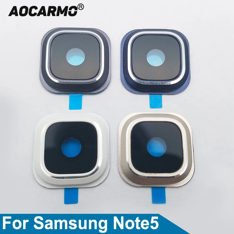 Стеклянная задняя камера Aocarmo с держателем рамки для Samsung Galaxy Note5 N9200