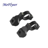 moflyeer new pair 10mm 78 motorcycle solid color handlebar mirror mount holders adapter aluminum clamp