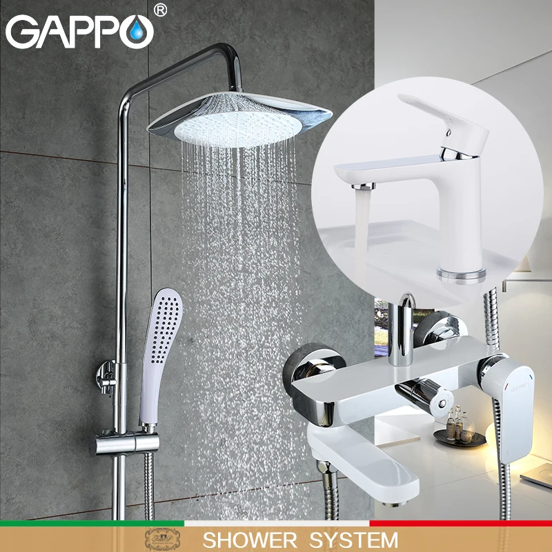 GAPPO смесители для умывальника душа смеситель раковины ванны с водопадом набор