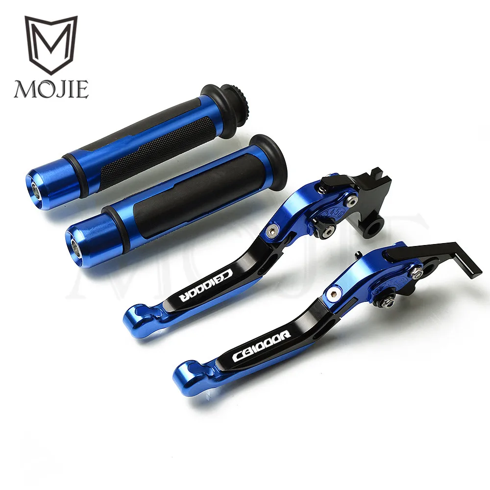 Black Blue Для Honda CB1000R CB1000 R CB 1000 R 2008- 2009 2010 2011 2012 2013 мотоциклетные ручки тормоза и сцепления, обработанные на станке с ЧПУ ручками - Цвет: Black Blue