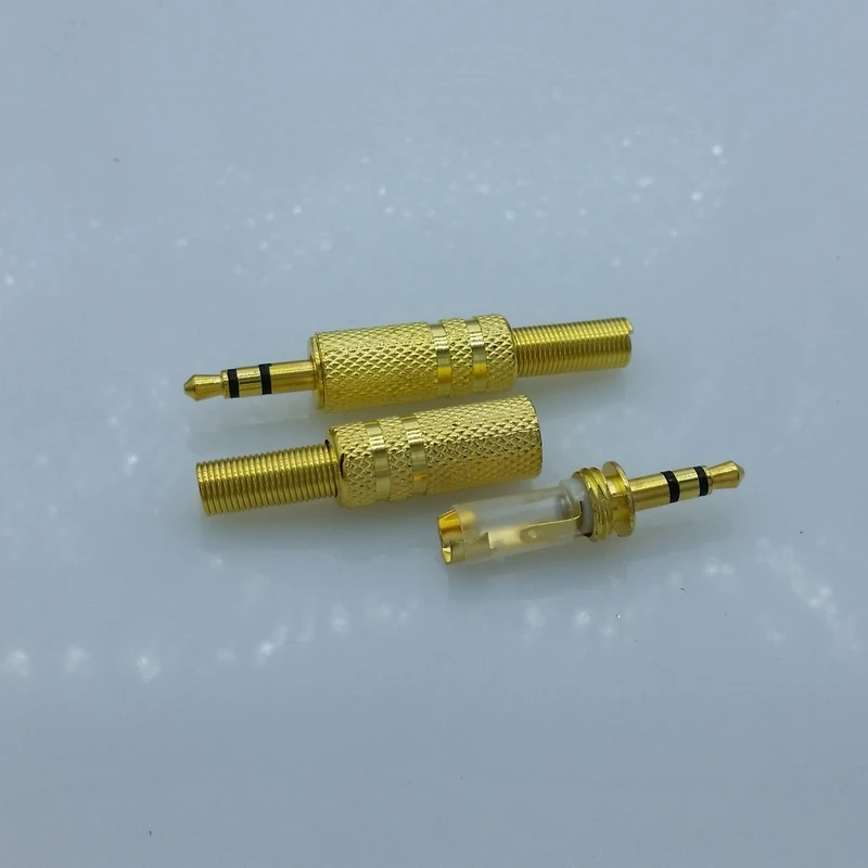 5 шт./лот позолоченный 3 мм штекер RCA аудио разъем Jack для стерео головы|connector