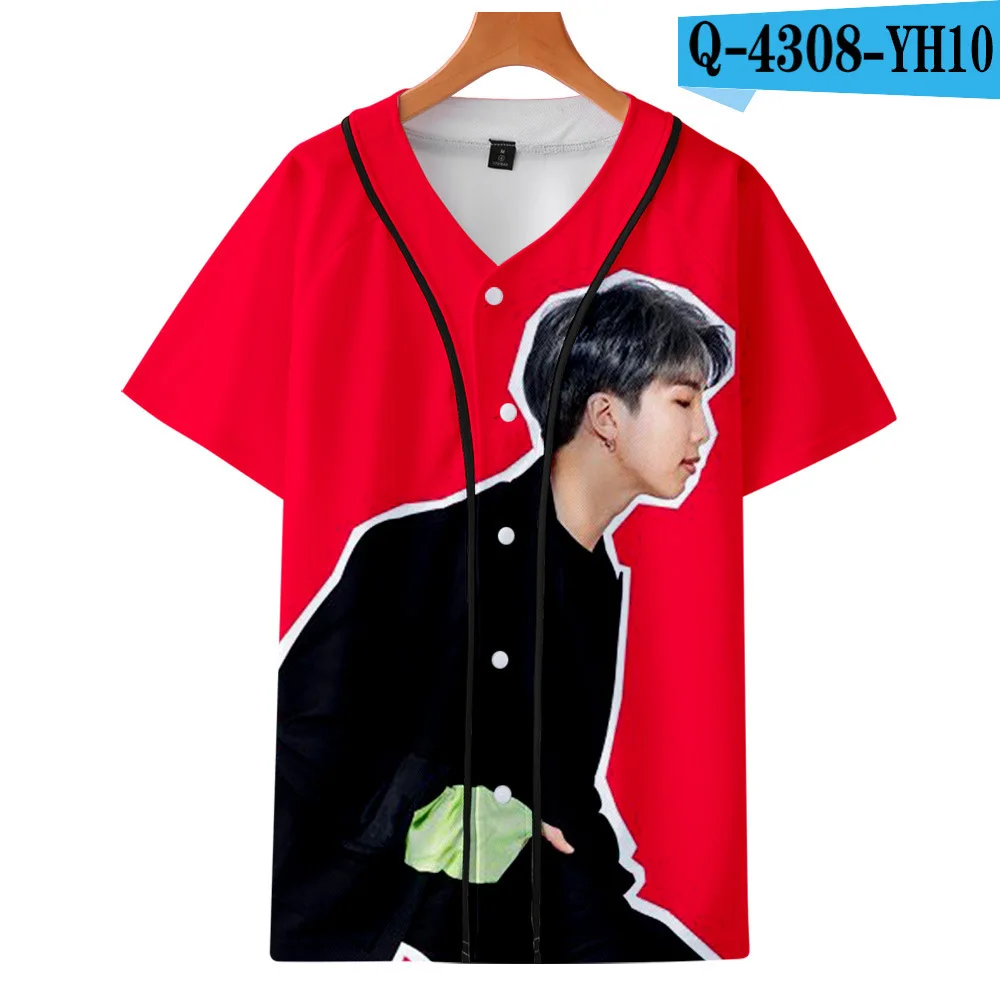 Футболка с коротким рукавом Kpop EXO JIN SUGA женский корейский Свободный кардиган