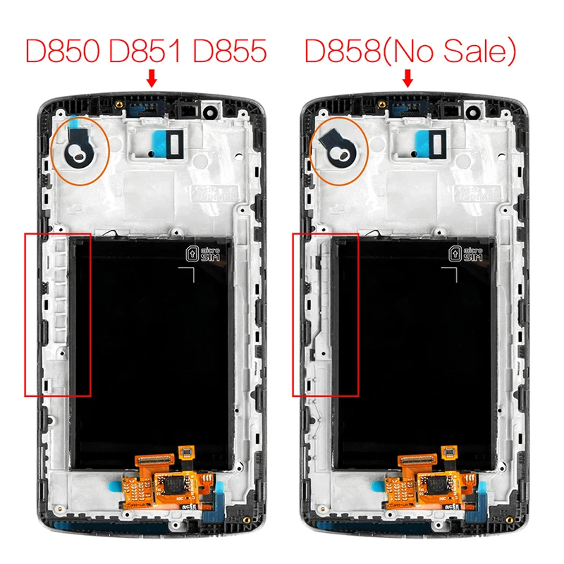 Оригинальный 5 &quotЭкран для LG G3 ЖК дисплей Сенсорный экран планшета Ассамблеи