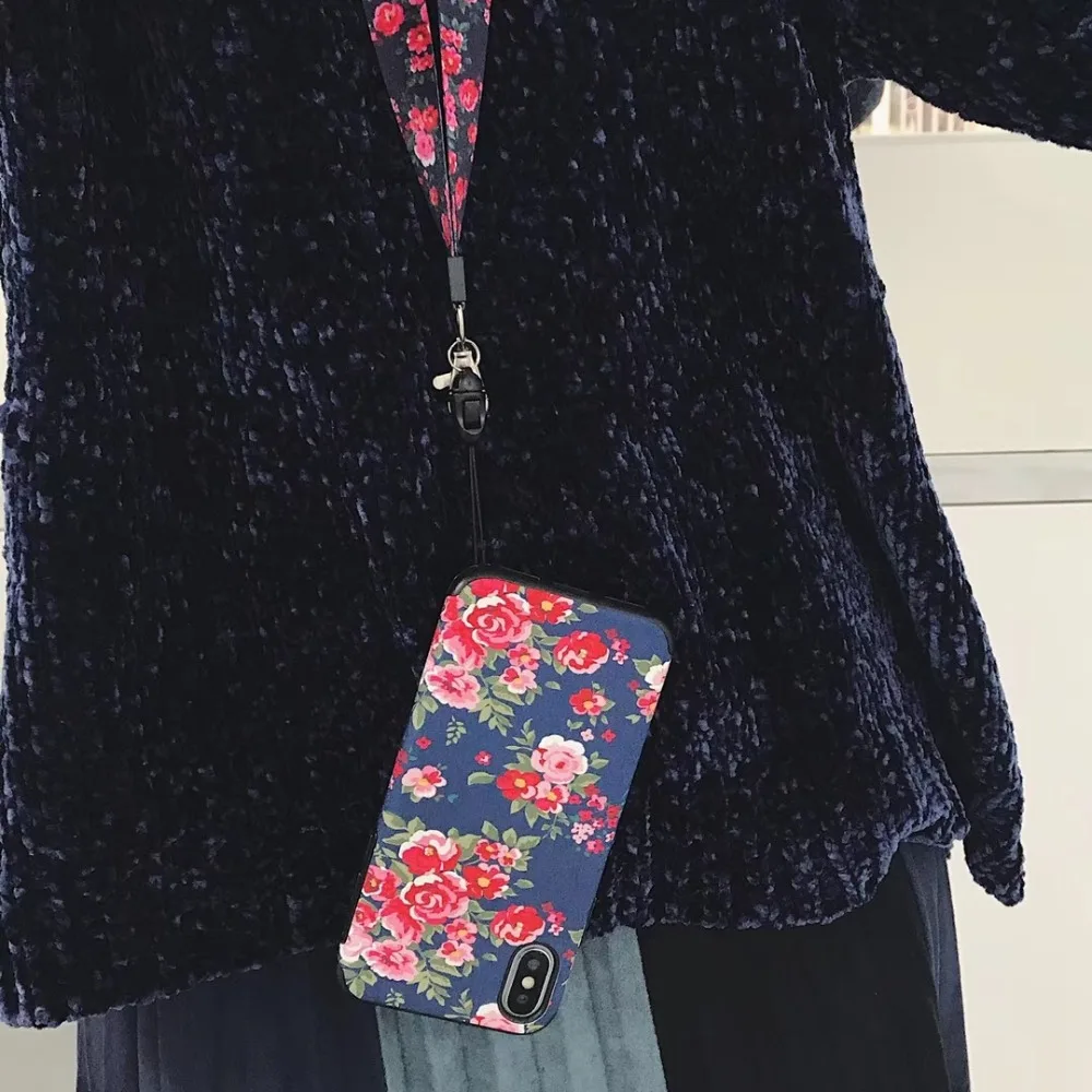 ZMASI Florals чехол для телефона iPhone 7 8 6 6s плюс шелковая текстура Shell сумка х задняя
