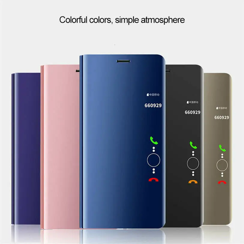 Прозрачный умный зеркальный чехол с подставкой для samsung Galaxy S10 S10Plus | Мобильные