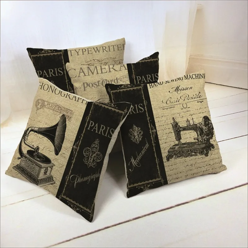 

vintage style Nostalgic phonograph machine camera for home almofada 45x45