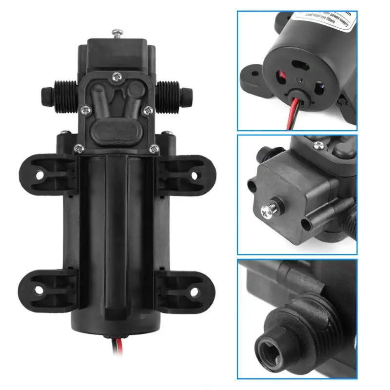 60W 5L/Min DC24V Diaphragm Pump Miniature High Pressure Electric Diaphragm Self-Priming Water Pump gear water pump zc a250 gear water pump dc24v mini self priming corrosion resistant plastic gear water pump
