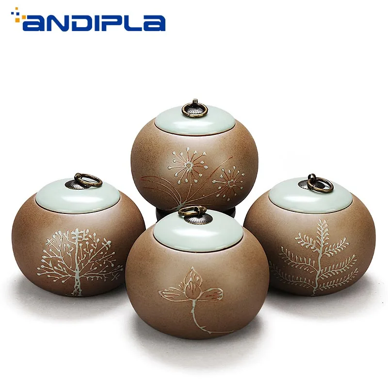 Винтажная ручная роспись грубая керамика чайная Кадка керамические герметичные