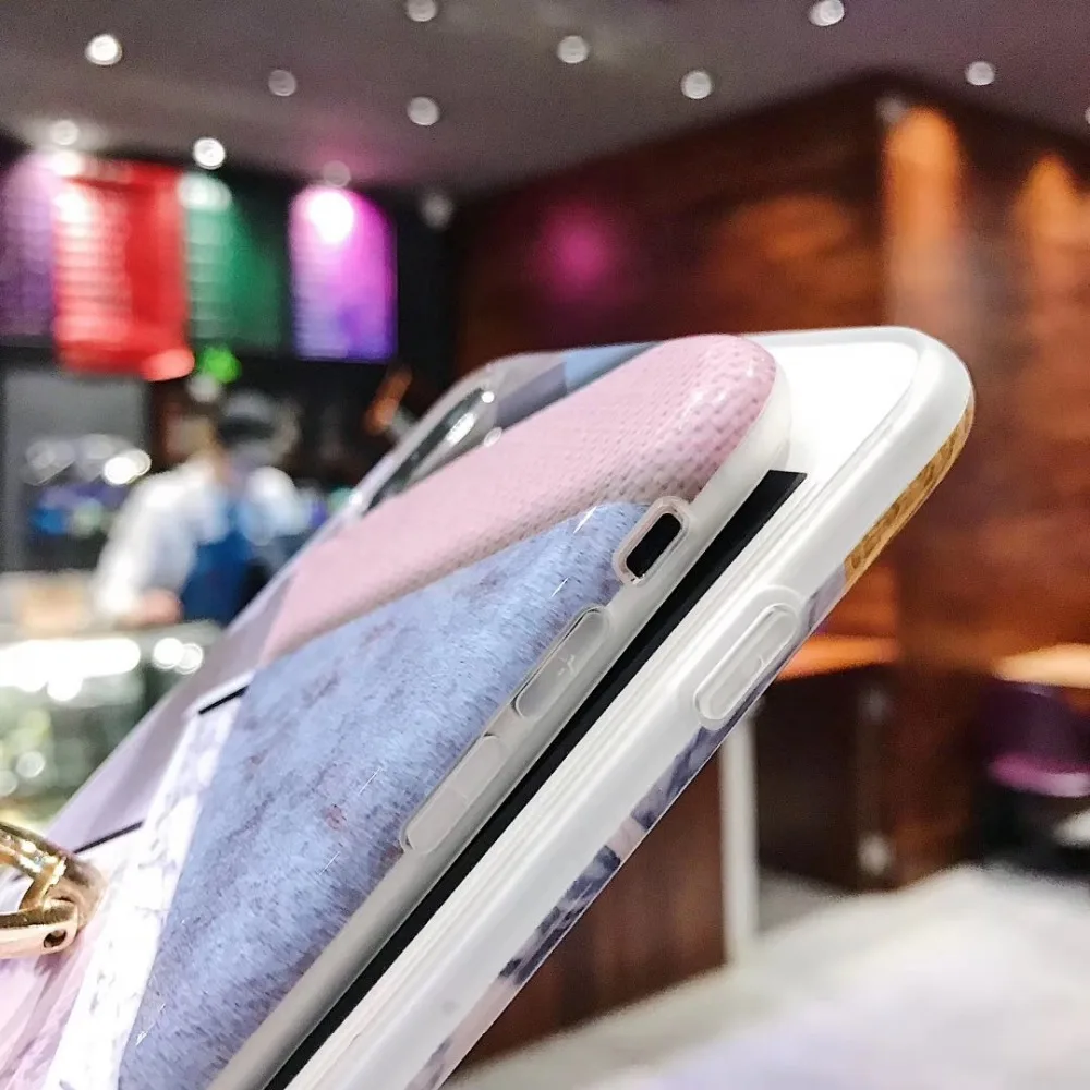 Мрамор с перстень украшенный бриллиантами для iphone 6 P S 6SP 7 8 X XS MAX XR чехол телефона |