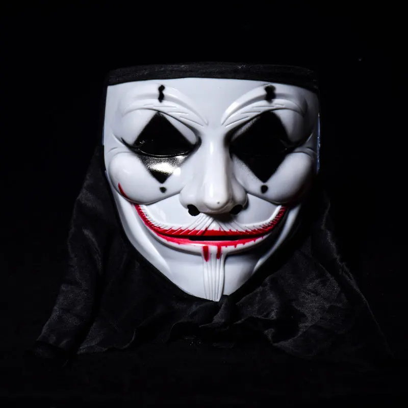 black Вечерние Маски на Хэллоуин для вендетты, маска Bape, маска на все лицо, анонимный парень Фокс, маскарадный костюм, аксессуары к костюму для Косплей - Цвет: black
