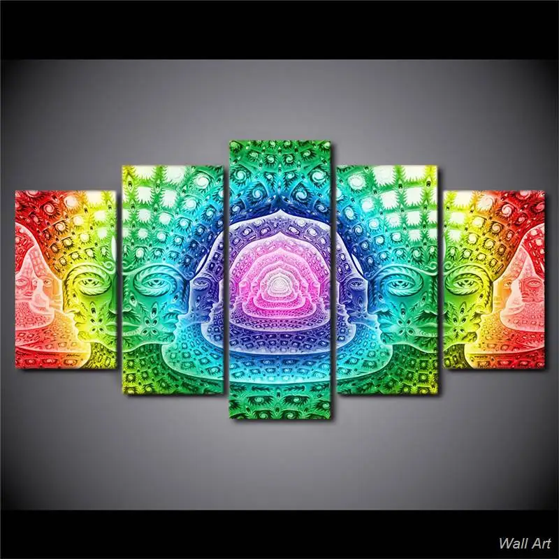 Картина на холсте с психоделическими статуями Hd печать декор комнаты Бесплатная