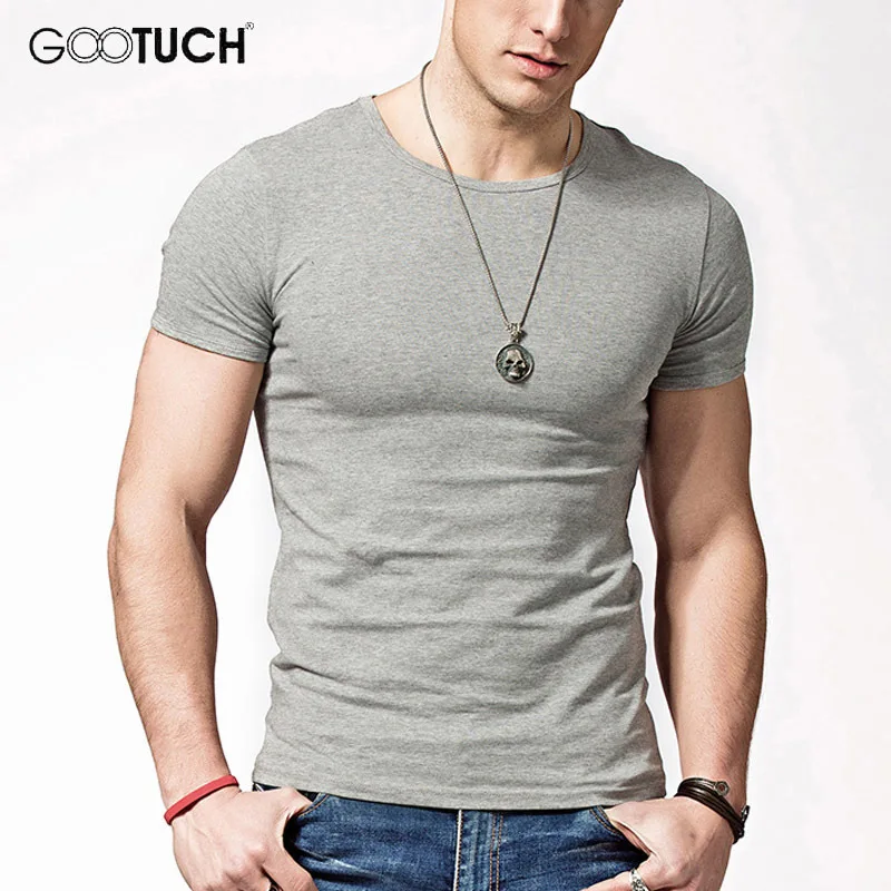 Мужская хлопковая майка размера плюс футболка с круглым вырезом и короткими