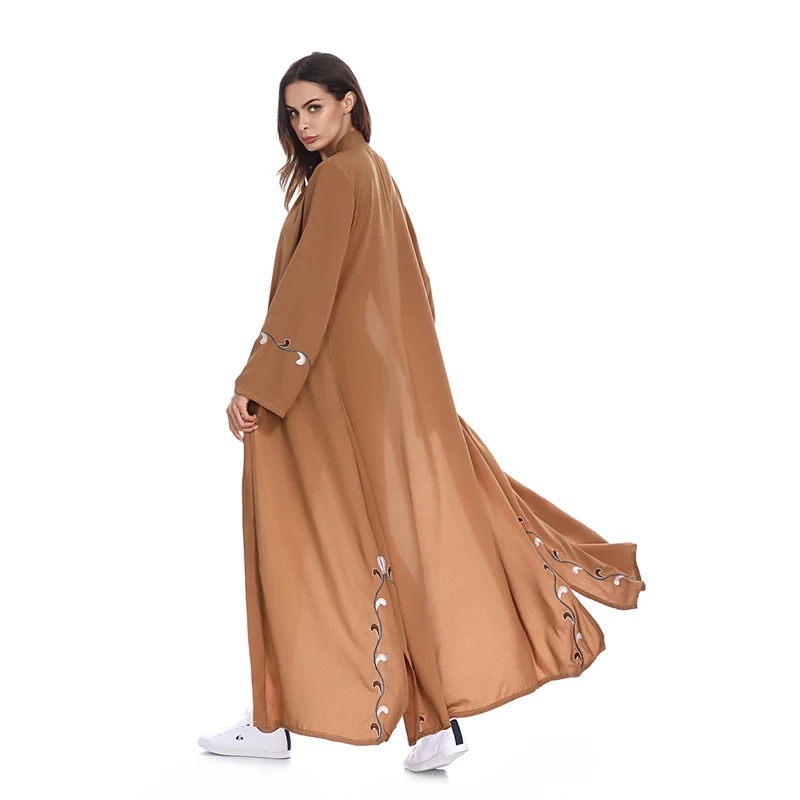 Женское платье с вышивкой MISSJOY однотонный Кардиган длинным рукавом в арабском и