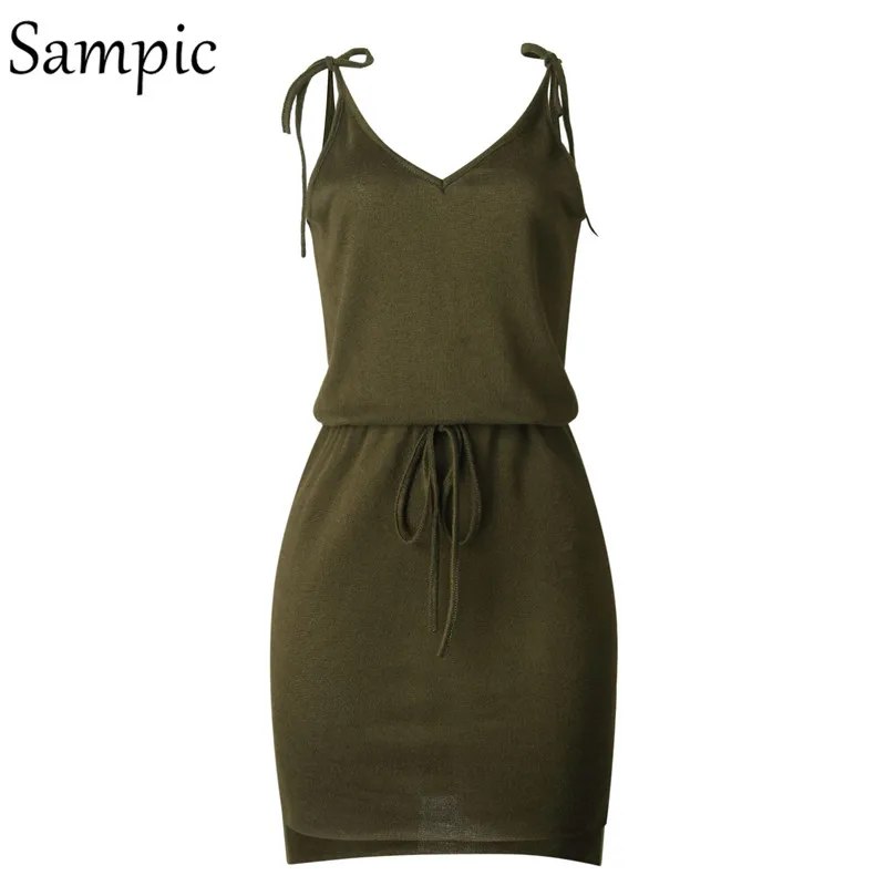 Женское мини платье с открытой спиной Sampic повседневное розовое без рукавов