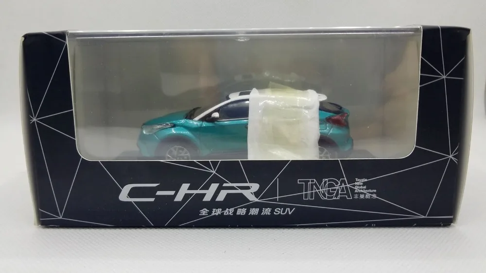 1:43 литая под давлением модель для Toyota C HR 2017 зеленый внедорожный игрушечный