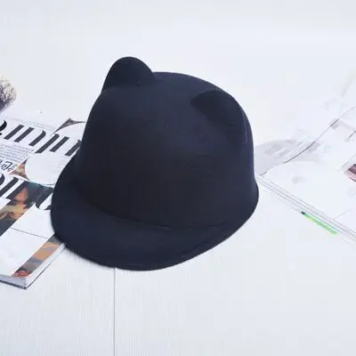 Новинка 2017 модная Высококачественная шерстяная женская шапка Fedora осенне-зимняя
