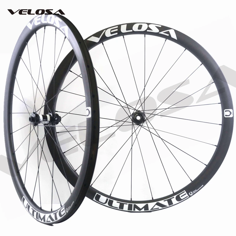 Velosa Ulti 35 полный углеродный комплект колес 700C дорожный велосипед дисковый тормоз