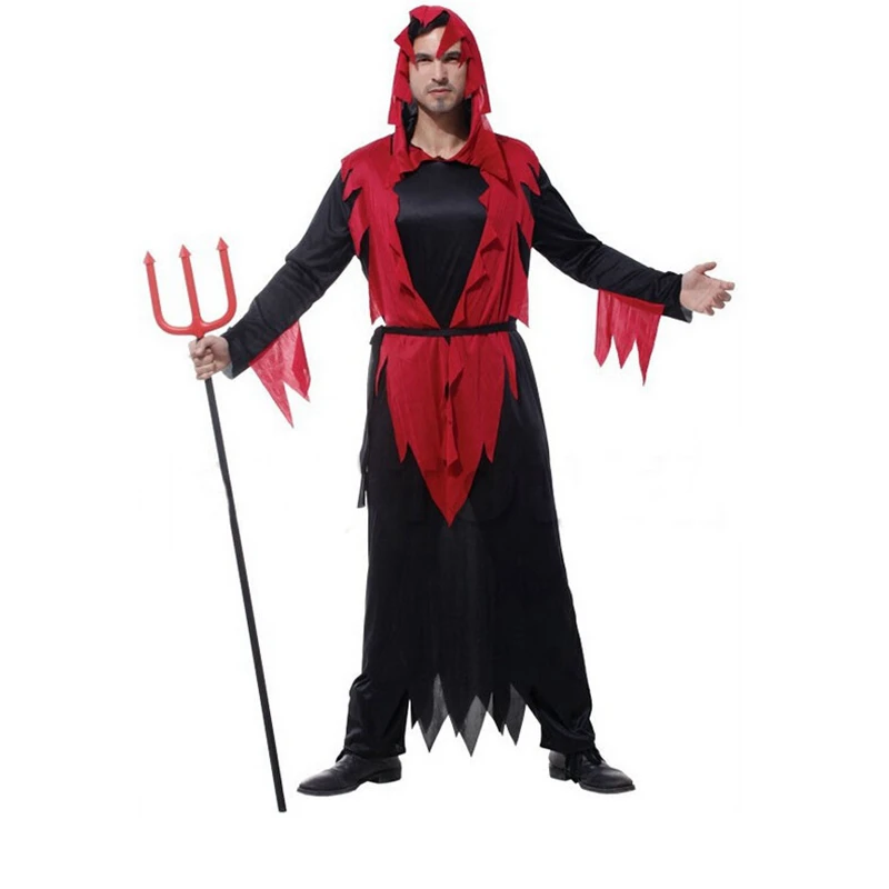 Красный Дьявол есть темная мантия сценический костюм костюмы на Хэллоуин платье