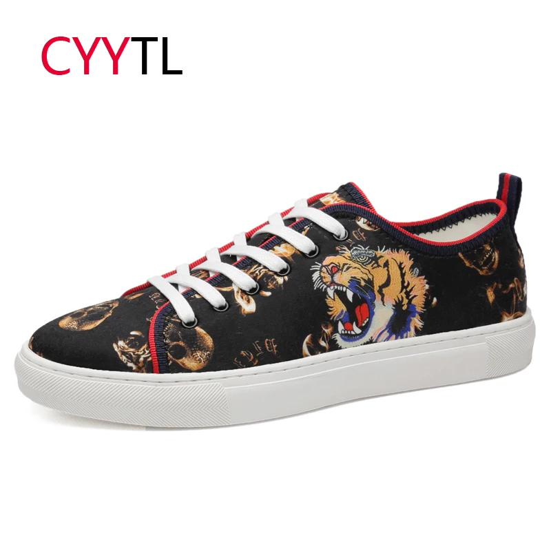 CYYTL Bengal Tiger мужские кроссовки Уличная Повседневная обувь 5D печать на шнуровке дышащая прогулочная теннисная обувь Masculino zapatillas hombre