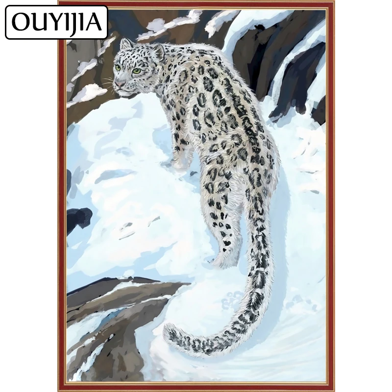 OUYIJIA 5D DIY украшение для дома алмазная живопись Гепард вышивка животные Алмазная