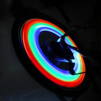 bike wheel light night cycling bicycle tire valve 7 led flash spoke wheel light 30 kinds flash riding safety