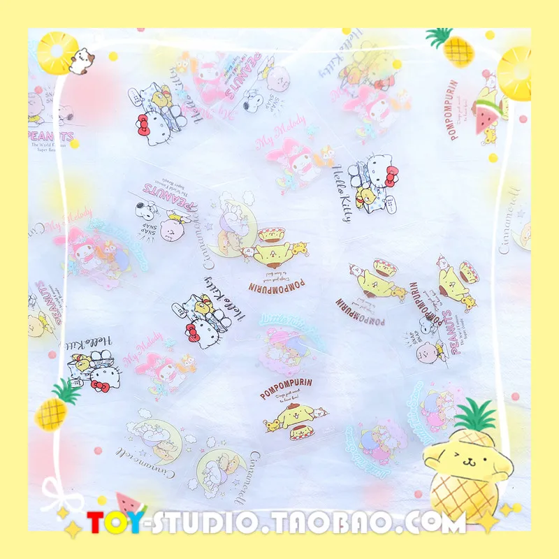 5 шт./упак. Cinnamoroll тапочки с изображением звездных Близнецов с рисунками из мультфильма «my melody» Карманный ПВХ Стикеры украшения планировщик дневник телефон альбом индекс Стикеры s