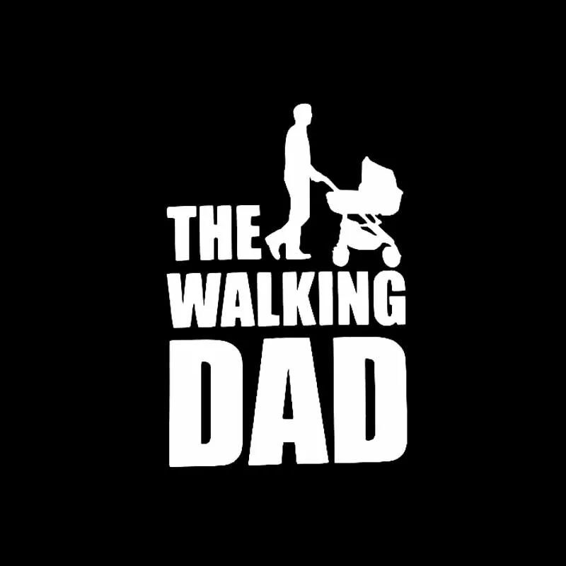 15*9 9 см стикер окна Walking папа наклейки на оконная виниловая Забавный наклейка для автомобиля и автомобиль