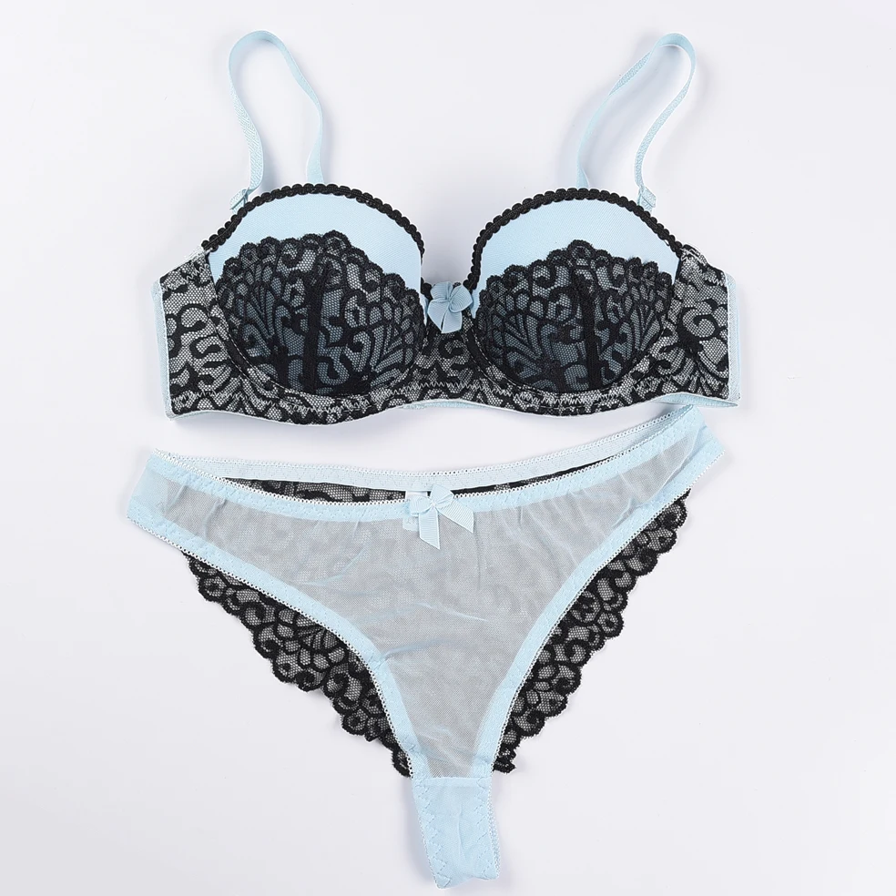 [Retail& Wholesale] VS New Sexy Bra Set Push Up Lace Deep V ABC Cup Women's Underwear Sets Sexy Lingerie Set For Girls