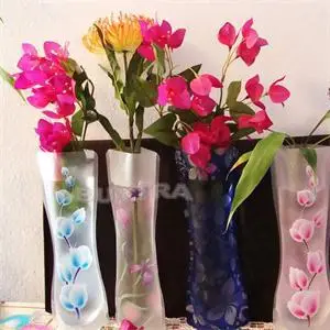 1 шт eco friendly Небьющийся складной цветок ПВХ Прочный Ваза дома Свадебная вечеринка