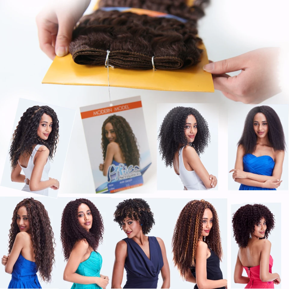 Короткие Волосы Синтетического Волокна Crohet Живота Волна Странный Вьющиеся