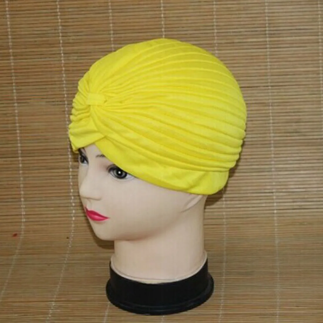 Bandanas Women Stretchy Turban Muslim Hat Headband Warp Female Chemo Hijab Knotted Indian Cap Adult Head Wrap for Women