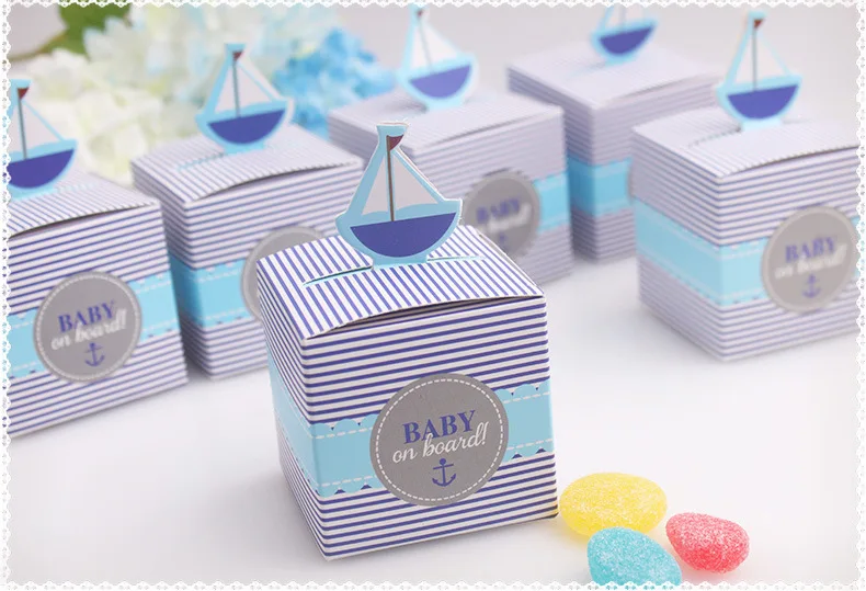 Caja de recuerdo de cumplea&ntilde;os para beb&eacute;, decoraci&oacute;n de fiesta, recuerdo de Baby Shower, venta al por mayor, 500 Uds.-2